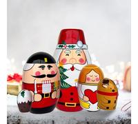 Christmas Tree Decorations Xmas Decor Christmas Compositional Russian Nesting Dolls Wooden Handicrafts Crafts WholeSouvenirs Set Essential For Festivals