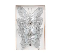 Christmas Tree Decorative Butterflies with Clip, Small Butterflies Christmas Ornaments Butterfly Shape Christmas Tree Pendant Butterfly Hair Clip Christmas Tree Decorations