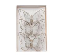 Christmas Tree Decorative Butterflies with Clip, Small Butterflies Christmas Ornaments Butterfly Shape Christmas Tree Pendant Butterfly Hair Clip Christmas Tree Decorations