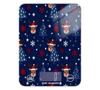 Christmas Tree Deers Dark Blue food weighing portable food scale travel 11lb/0.18oz, 5kg/5g portable scale in grams with 4 unit for Keto Keto báscula para cocina