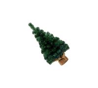 Christmas Tree Display Artificial Miniature Pine with Linen Base Perfect for Decoration Miniature with Burlap Shape with a Burlap
