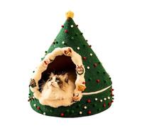 Christmas Tree Dog Bed, Warm Pet Cave With Removable Cushion | DIY Felt Cave, Indoor Felt Nest For Cats And Kittens, Teepee Furniture Decorations For Family & Friends