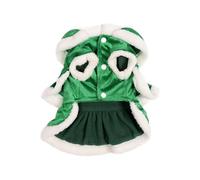 Christmas Tree Dog Costume | Fleece Cape For Small Dogs Cats Puppies | Soft Plush Lined Three Layer Cape With Embroidered Stars For Fall Winter Parties Family Gatherings Holiday Photos And Pet Gif