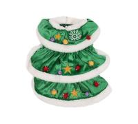 Christmas Tree Dog Costume | Fleece Cape For Small Dogs Cats Puppies | Soft Plush Lined Three Layer Cape With Embroidered Stars For Fall Winter Parties Family Gatherings Holiday Photos And Pet Gif