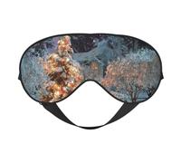 Christmas Tree Double Sided Sleep Mask, Adjustable Blackout, Silk-Like Eye Mask for Sleeping,Travel, Soft, Breathable, Lightweight Comfortable Blindfold