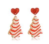 Christmas Tree Earrings Acrylic Holiday Xmas Tree Dangle Earrings Christmas Jewelry Gift for Women Girls, Acrylic, No Gemstone