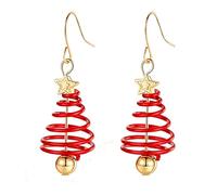 Christmas Tree Earrings for Women Cute Christmas Tree Dangle Earrings Hypoallergenic Holiday Xmas Earrings for Party Prom Accessories, One Size, Alloy Steel, No Gemstone