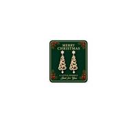 Christmas Tree Earrings for Women Holiday Dangle Earrings | Swirling Christmas tree dangles with snowflake shaped tops colorful accents and gold tone or silver tone finishes