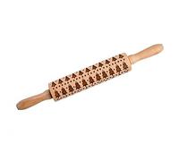 CHRISTMAS TREE Etched Wooden Rolling Pin from Eddingtons 38cm 15"