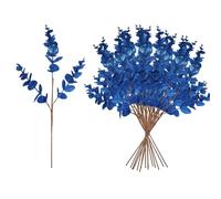 Christmas Tree Eucalyptus Stems, Artificial Picks 55cm Dark Blue 18Pcs