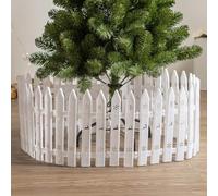 Christmas Tree Fences White Picket Fence Border, Mini Plastic Decorative Fences For Holiday Home Wedding Fairy Garden Party(30 pieces-1.8m)