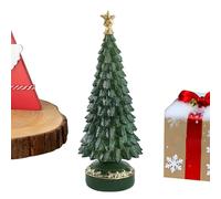 Christmas Tree Figurine - Artificial Holiday Table Centerpiece, Resin Decoration Accessories, Tree with Realistic Features, Elegant Highlight, Function