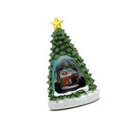 Christmas Tree Figurine Music Box with Train LED Light, A