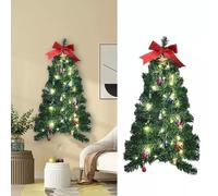 Christmas Tree for Hanging on the Wall, Realistic, Easy Assembly, Christmas Tree, Holiday Party (Green, 70 x 34 cm / 2756 x 1339 inches) (Green, 34 x 70 cm)