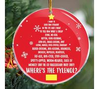 Christmas Tree Funny Christmas Vacation - Christmas Vacation Decorations Ornaments - Christmas Ornaments - Christmas Decorations - 3.6 in Acrylic Two Sided Printing - Gag Gifts - Nasty Naughty Gifts