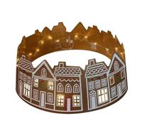 Christmas Tree Gingerbread Collar With LED Lights, Christmas Tree Skirt Collar, Holiday Supplies Reusable Ring, Trees Bottom Cover Decoration (26/28Inches)
