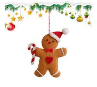 Christmas Tree Gingerbread Man, Cute Cartoon Festive Felt Holiday Decor, Gingerbread Figurines Tree Ornaments, for Home Dining Table Party Mantle Fireplace Window