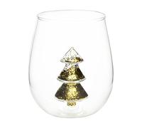 Christmas Tree Glass - Wine Glass Without , Glitter Christmas Mug | Glassware Decoration for Dining Table, Living Room, Bedroom, Office, Bar, Restaurant, Wedding, Party, Tea, Milk, Juice, Water, Sais
