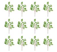Shatchi 45Cm Artificial Dark Green Glitter Berry Picks For Christmas, Pack Of 12