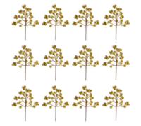 Shatchi 45Cm Artificial Gold Glitter Berry Picks For Christmas, Pack Of 12