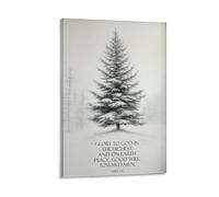 Christmas Tree Glory to Luke Wall Art Paintings Canvas Prints Poster Artwork for Living Room Bedroom Bathroom Office Home Decor 12x18inch(30x45cm)