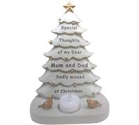 Christmas Tree Grave Memorial Ornament For Mum & Dad T Light