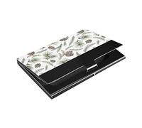 Christmas Tree Green Branches, Pine Cone Fir, Spruce Business Card Holder Leather, Slim Credit Card Case Stainless Steel Wallet for Women and Men Unisex Business Card Holder