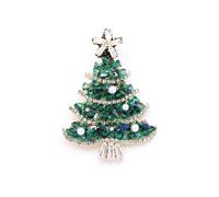 Christmas Tree Green Crystal Brooch Pin for Women Girl Fashion Pearl Flower Tiered Leaf Rhinestones Brooches Lapel Pins Backpacks Sweater Corsage Shawl Clip Winter Xmas Festival Party Holiday Jewelry