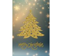 Christmas Tree Green Pictures Stars Gold: Home School Office Notebook