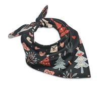 Christmas Tree Greeting Card Lights Women's Head Scarf Hair Square Scarves Headscarf for Sleeping Travel Beach 18"x18"