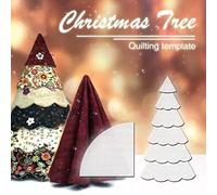 Christmas Tree Hand Sewing Patchwork Ruler 7 Piece Kit Christmas DIY Gifts 7pcs for Home Party Christmas Wedding Decoration Lighting Effect