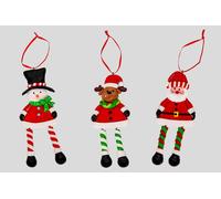 Christmas Tree Hanging Decorations Santa Snowman Reindeer Xmas Tree Wall Home Décor Ornaments 12pcs Set