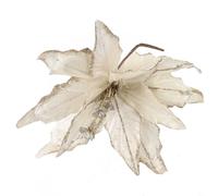 Christmas Tree Hanging Decoration 28cm Glitter Poinsettia Flower for Festive Home and Party Ambiance ()