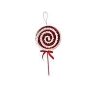 Christmas Tree Hanging Decoration Featuring Festive Sparkly Lollipop with Glittering Swirl Pattern Suitable for Indoor Seasonal Use (B large size)