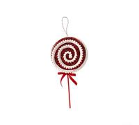 Christmas Tree Hanging Decoration with Large Sparkly Lollipop and Glitter Swirl Pattern Suitable for Indoor Holiday Display (B large size)