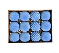 Christmas Tree Hanging Decorations Vibrant Velvet Ornaments for a Cozy Winter Home Look (Clear blue skies)