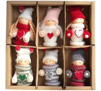 Christmas Tree Hanging Felt Ornament Pendant with Cartoon Style Santa Claus Without Face Design (A)