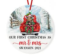 Christmas Tree Hanging Ornament As Mr And Mrs Greyhound Ceramic Christmas Ornaments Hanging Decorations With Lanyard For Holiday Decor Home
