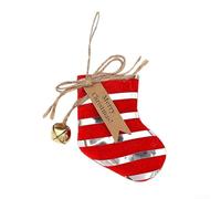 Christmas Tree Hanging Ornaments Set Of 4 Soft Fabric Decorations With Stripes And Stars,Seasonal Decor For Door, Car, Entryway And Home Holiday Charm, Colours For Festive Look