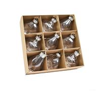 Christmas Tree Hanging Ornaments Set of 9 Clear Balls for Seasonal Decoration in Homes and Commercial Spaces (coffee)