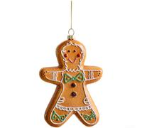 Christmas Tree Hanging Ornaments Set, Plastic Festive Cookie Shape Decorations with Old Man and Donut, Minimalist Style Holiday Pendants for Seasonal Home Interior Arrangement (Spiced Biscuit Man)