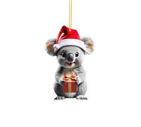 Christmas Tree Hanging Pendant 2D Koala Ornaments Christmas Decorations Personalized Acrylic Baubles Xmas Decor Crafts for Seasonal Home Decor Party Wedding Festive Supplies