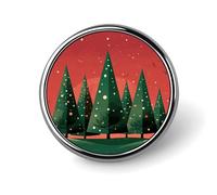Christmas Tree Illustration Round Badge Pin Funny 1 Inch Button Brooch Lapel Pins Fashion Hat Shirt Pin Tie Tack Pinback Buttons Badge Party Supplies Decor Badges For Clothing Coat Hat Dress For Men W