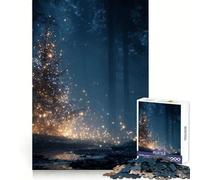 Christmas Tree in Enchanted Forest Jigsaw Puzzle for Teenagers 1000 Pieces Logic Play Sharp Cut Family Enjoyable (50x75cm)