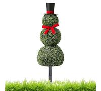 Christmas Tree in Pot 80 cm | Festive Decoration with Snowman | Ideal for Porch, Shop, Backyard, Living Room, Garden or Lawn