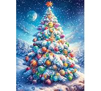 Christmas Tree in Snow 300 Pieces Set Classic Jigsaw Puzzle Mitos Fantástico Cuento De Hadas Teen Fans 14-18 Yrs Brain Training Logic Skill Leisure Adventure Valentines Recycled Cardboard 300 PCS