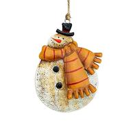 Christmas Tree Iron Craft Hanging Ornament Cartoon Santa Snowman Metal Sheet Pendant Vintage Party Decoration Tree Decorations Indoor Fall