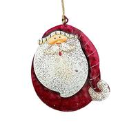 Christmas Tree Iron Craft Hanging Ornament Cartoon Santa Snowman Metal Sheet Pendant Vintage Party Decoration Tree Decorations Indoor Fall