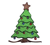 Christmas Tree Iron On Embroidery Badge Sew On Patch