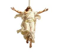 Christmas Tree Jesus Ornament, 2D Acrylic, 1 Piece, Divine Journéy Hanging Ornament, Christmas Ornaments, Faith Symbol, For Home Window Bedroom Living Room